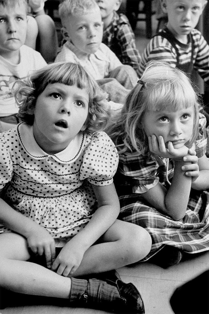 Children In School 1930S Sitting On The Floor Wall Home Decor Jigsaw Puzzle