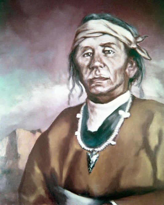 Chiricahua Apache Chief Cochise Glossy Photo Painting Print