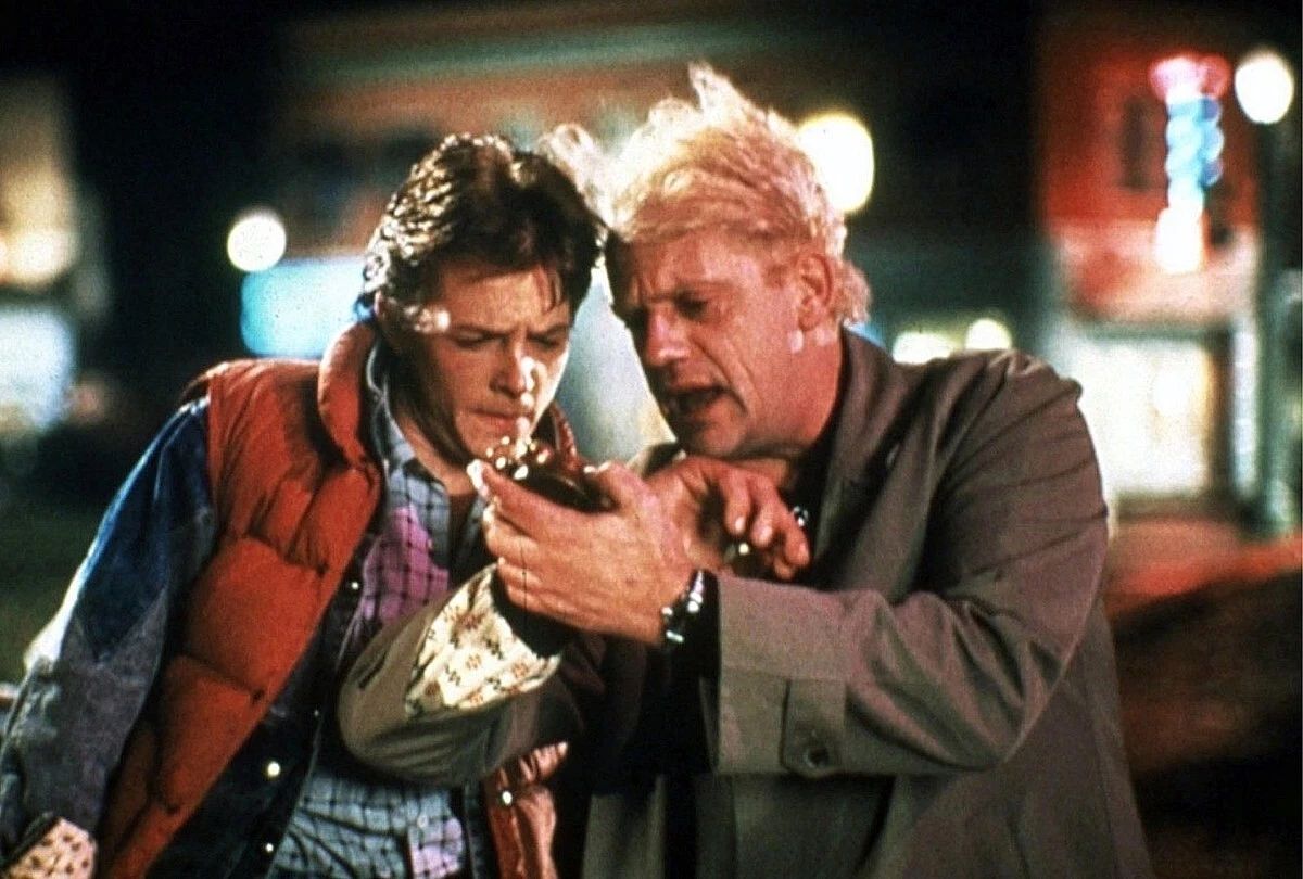 Christopher Lloyd Michael J. Fox In Back To The Future Picture Magnet