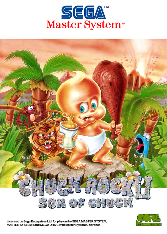 Chuck Rock Ii Son Of Chuck Sega Master System Print Poster