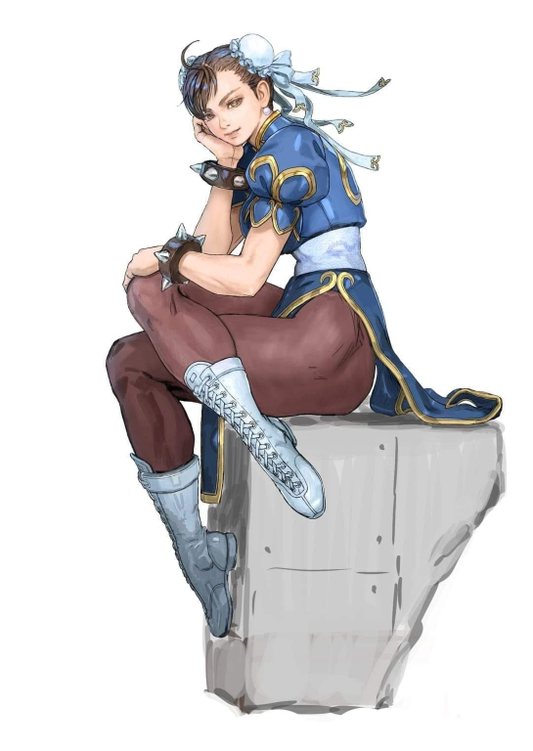 Chun Li Sitting On Block 342 Print Poster