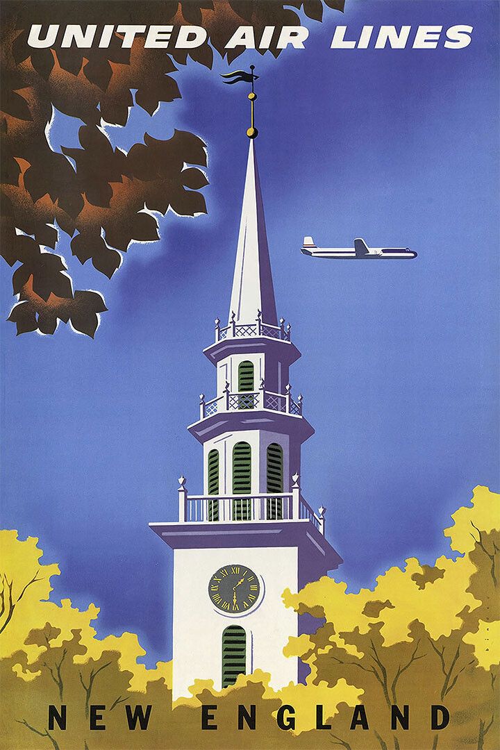 Church Steeples In New England Travel Vintage Jigsaw Puzzle