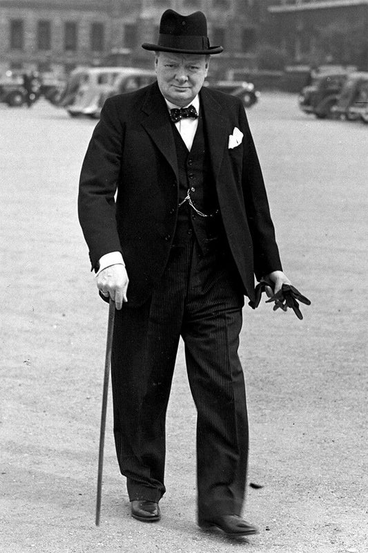Churchill Walking Politician Painting Print Jigsaw Puzzle