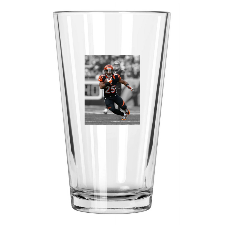 Cincinnati Bengals Giovani Benard Photo Nfl Spotlight Pint Beer Drinking Glass