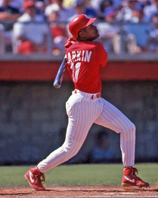 Cincinnati Reds Barry Larkin Glossy Photo Baseball Print Poster Hof 2012 3