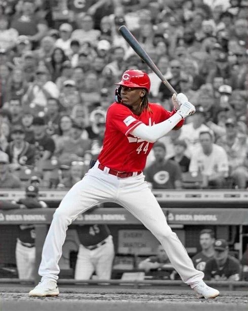 Cincinnati Reds Elly De La Cruz Glossy Keychain Baseball Spotlight Print