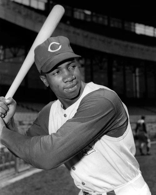 Cincinnati Reds Frank Robinson Glossy Keychain Baseball Print Bat Pose Keychain