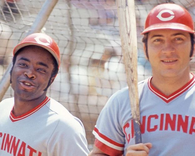 Cincinnati Reds Joe Morgan And Johnny Bench Photo Hall Of Famers Print
