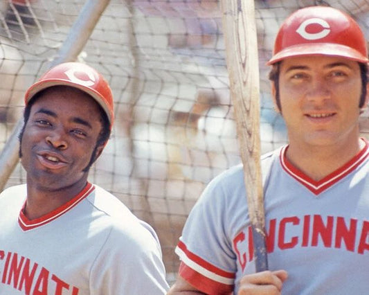 Cincinnati Reds Joe Morgan And Johnny Bench Photo Hall Of Famers Print
