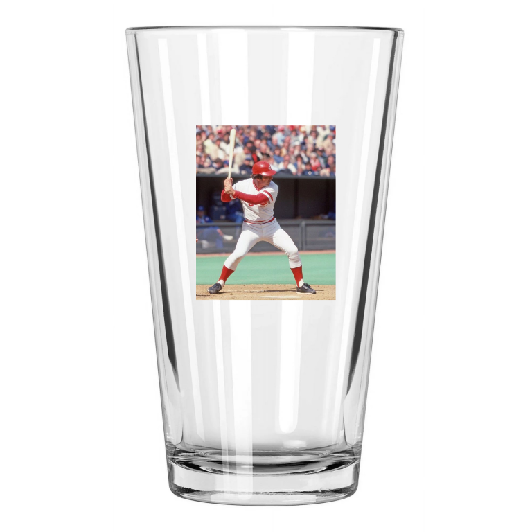 Cincinnati Reds Johnny Bench Photo Baseball Hof 89 3 Pint Beer Drinking Glass