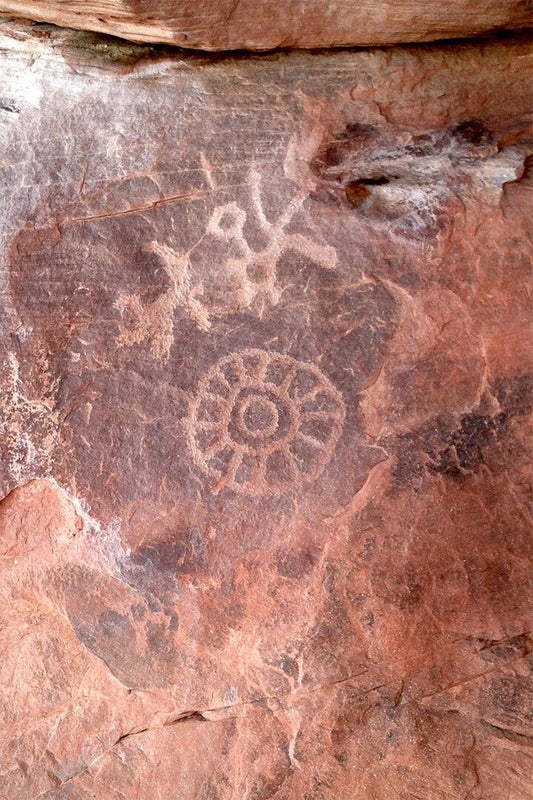 Circular Petroglyphs On Sandstone Painting Jigsaw Puzzle