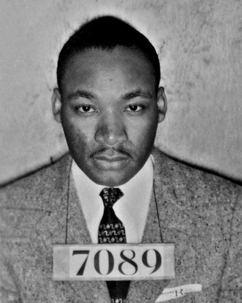 Civil Activist Martin Luther King Jr Glossy Photo Mugshot Print Poster