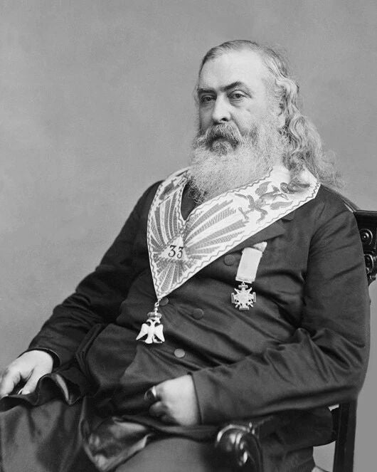 Civil War Confederate General Albert Pike Glossy Magnet Military Print