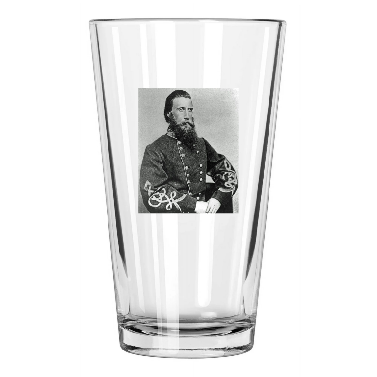Civil War General John Bell Hood Photo Confederate Army Pint Beer Drinking Glass