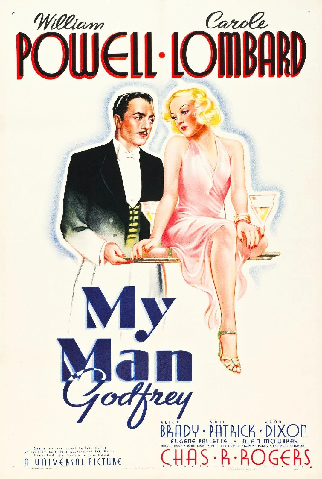 Classic 1936 Film My Man Godfrey Theatrical Release Promo Keychain Keychain