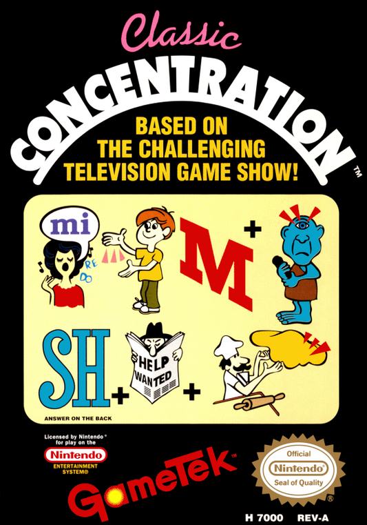 Classic Concentration (Usa) Nes Print Poster