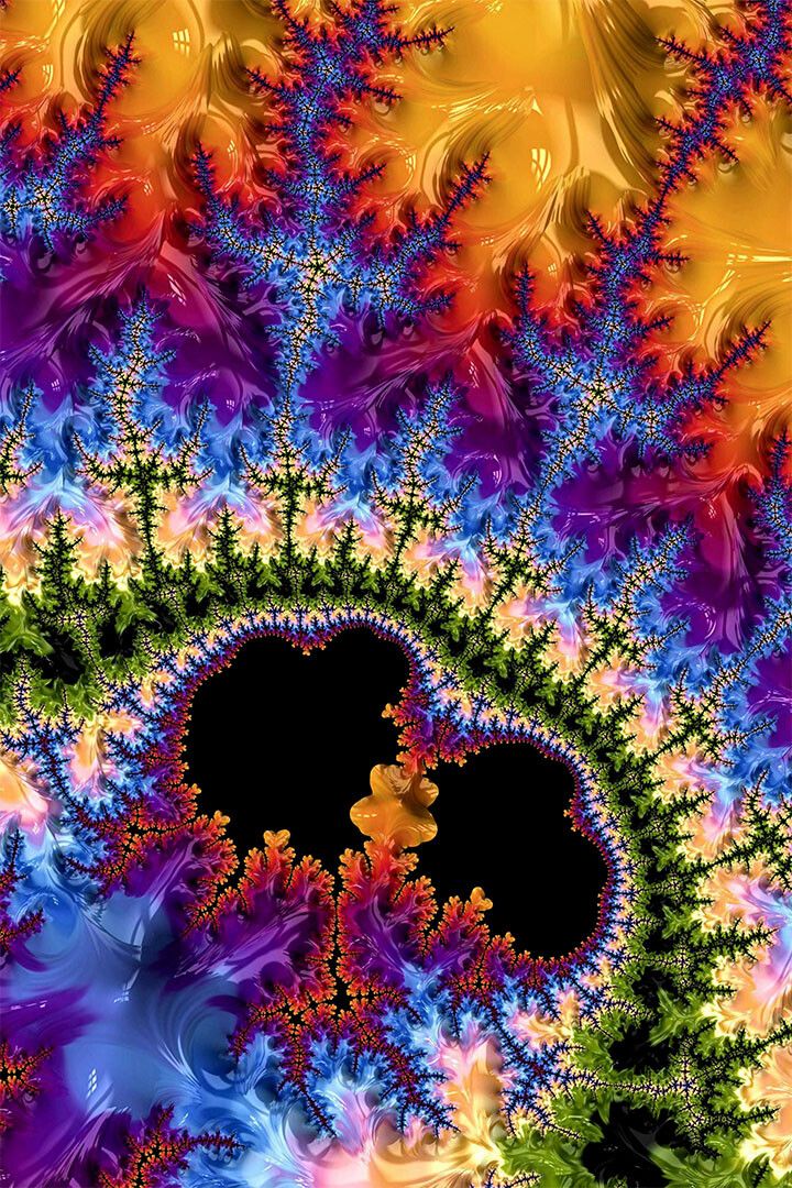 Classic Fractals Psychedelic Colorful Patterns Wall Home Decor Jigsaw Puzzle