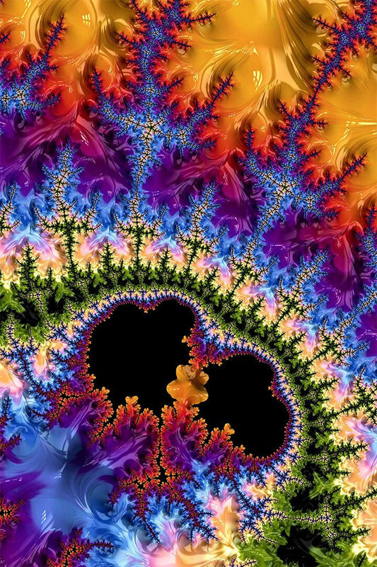 Classic Fractals Psychedelic Colorful Patterns Wall Home Decor Jigsaw Puzzle