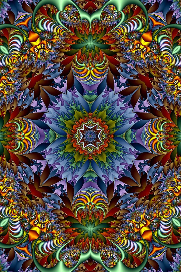 Classic Fractals Psychedelic Geometrical Painting Wall Home Decor Jigsaw Puzzle