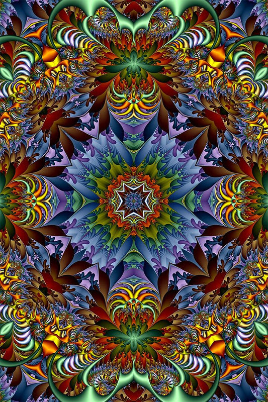 Classic Fractals Psychedelic Geometrical Painting Wall Home Decor Jigsaw Puzzle