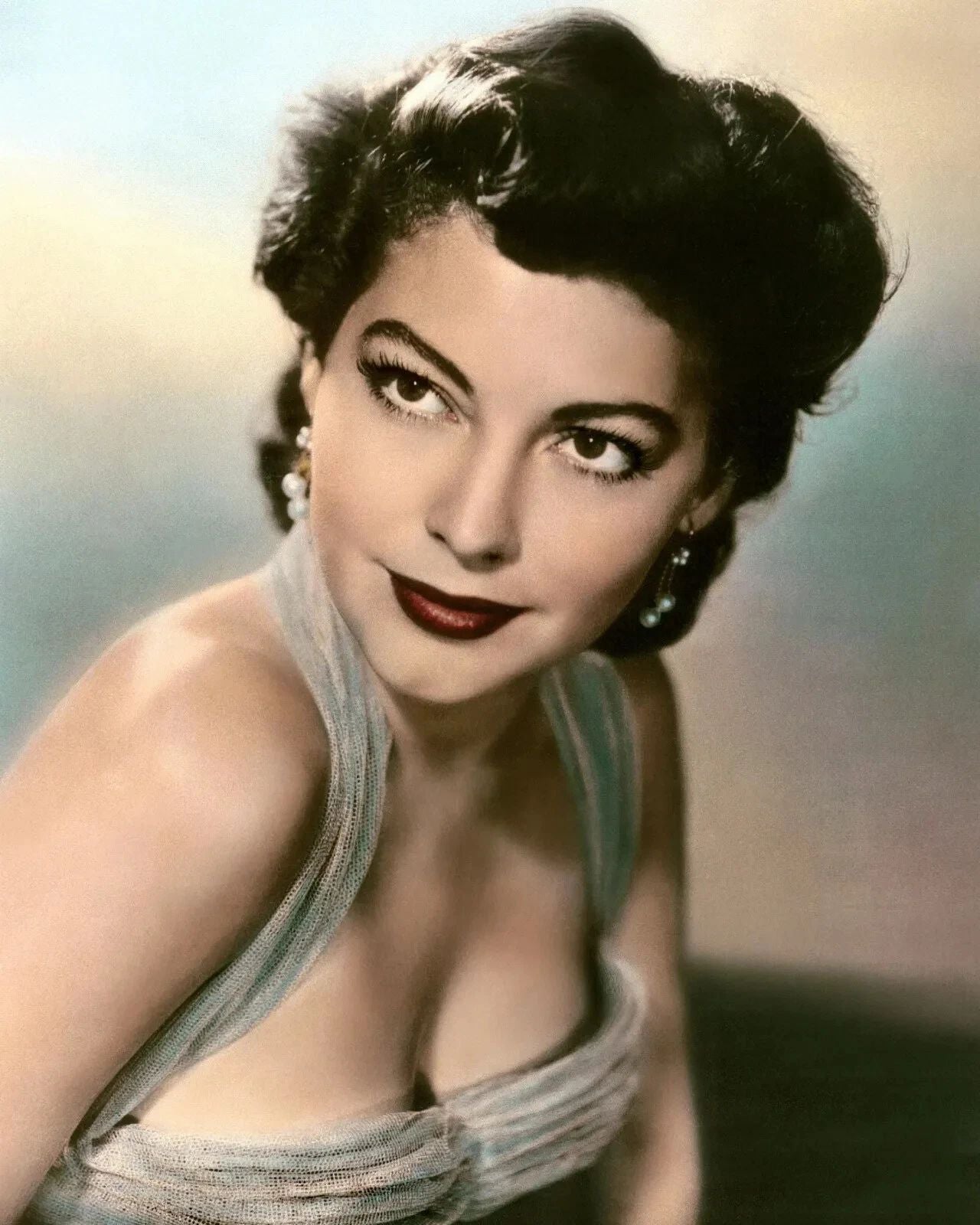 Classic Hollywood Actress Ava Gardner Portrait Picture Keychain Print