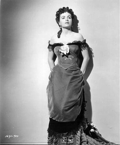 Classic Hollywood Actress Faith Domergue Retro Picture Keychain