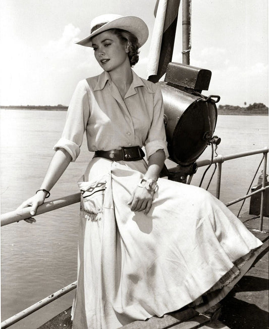 Classic Hollywood Actress Grace Kelly On A Boat Picture Photo