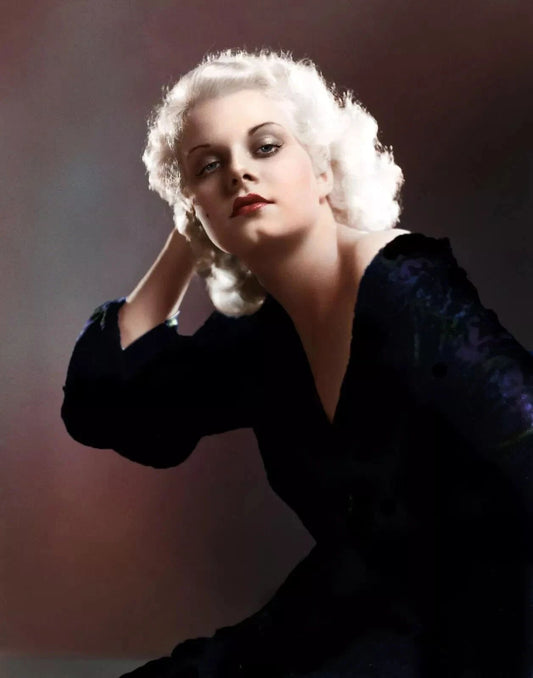 Classic Hollywood Cinema Legend Jean Harlow Portrait Picture Photo