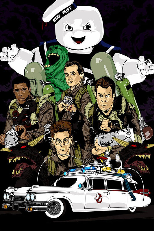 Classic Horror Movie Ghostbusters Fantasy Print Jigsaw Puzzle