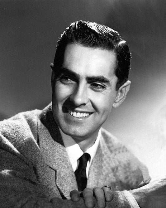 Classic Movie Actor Tyrone Power Retro Old Publicity Keychain Picture