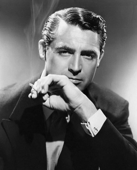 Classic Portrait Of Cary Grant Smoking A Cigarette Retro Picture Photo Print