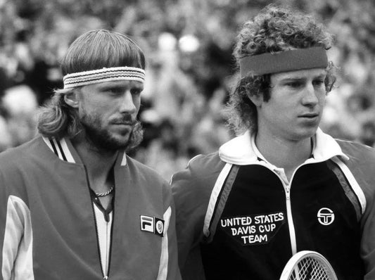 Classic Tennis Rivals Bjorn Borg & John Mcenroe Picture Photo Print