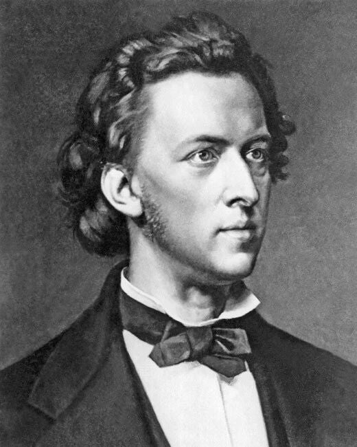Classical Pianist Frederic Chopin Magnet Music Print Genius Magnet Portrait