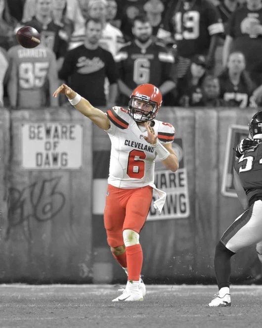 Cleveland Browns Baker Mayfield Glossy Photo Nfl Print Spotlight Poster