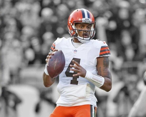 Cleveland Browns Deshaun Watson Glossy Photo Nfl Print Spotlight Poster