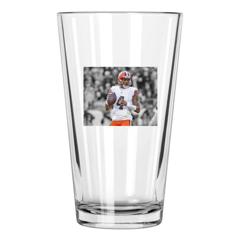 Cleveland Browns Deshaun Watson Photo Nfl Spotlight Pint Beer Drinking Glass