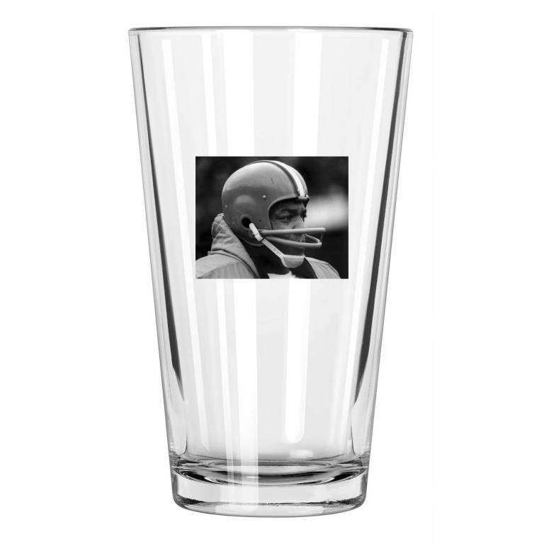 Cleveland Browns Jim Brown Photo Football Hof 71 1 Pint Beer Drinking Glass
