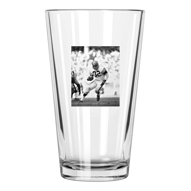 Cleveland Browns Jim Brown Photo Football Hof 71 1 Pint Beer Drinking Glass