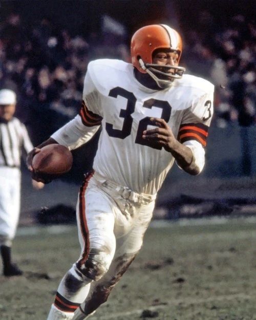 Cleveland Browns Jim Brown Glossy Keychain Keychain Football Print Hof 71 2