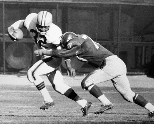 Cleveland Browns Jim Brown And New York Giants Sam Huff Glossy Magnet Magnet