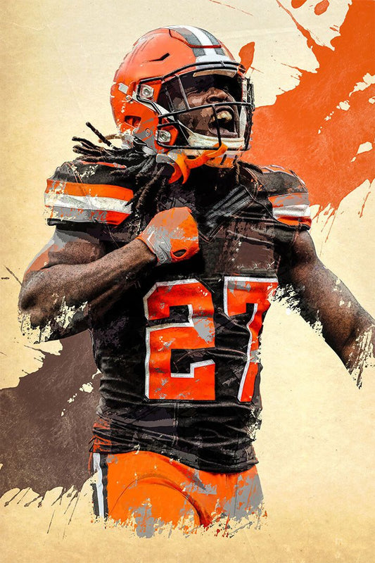 Cleveland Browns Kareem Hunt American Football Player Jigsaw Puzzle
