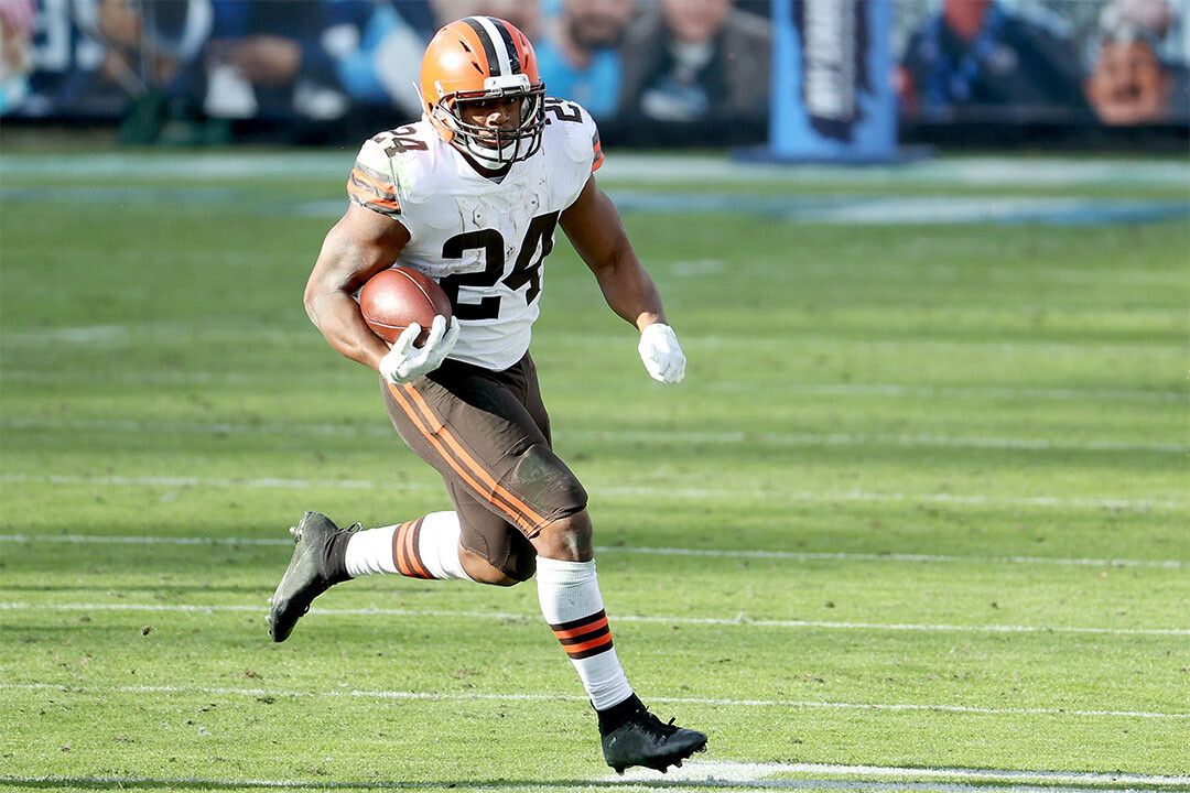 Cleveland Browns Nick Chubb 24 American Football Player Jigsaw Puzzle