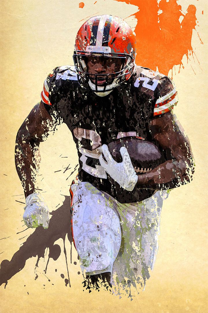 Cleveland Browns Nick Chubb American Football Player Jigsaw Puzzle