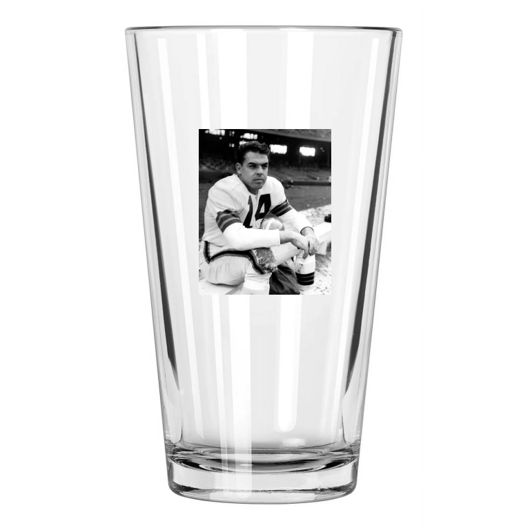 Cleveland Browns Otto Graham Photo Football Hof 65 3 Pint Beer Drinking Glass