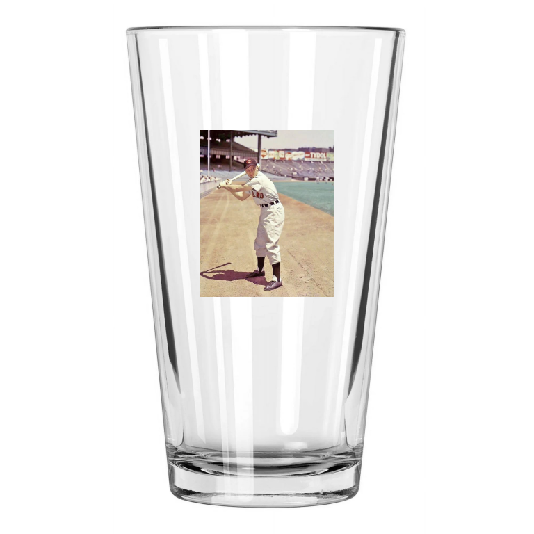 Cleveland Indians Al Rosen Photo Baseball Pint Beer Drinking Glass
