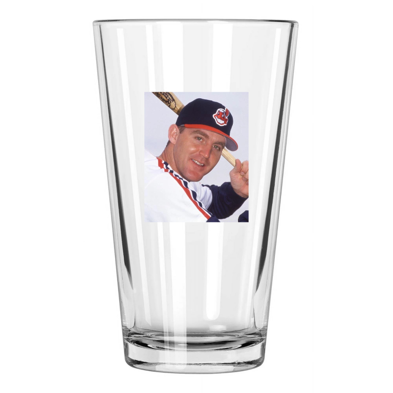 Cleveland Indians Jim Thome Photo Baseball Hof 2018 3 Pint Beer Drinking Glass