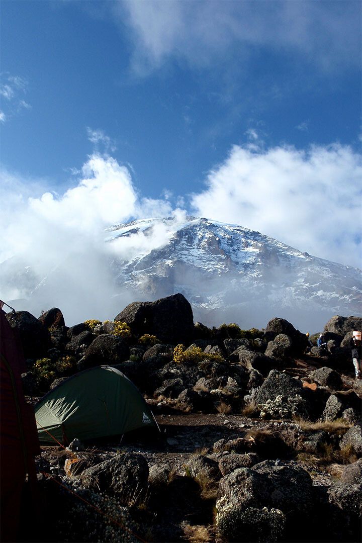 Clouds Surrounding Mount Kilimanjaro Painting Jigsaw Puzzle