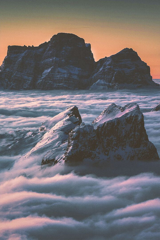 Clouds Under Mountains Peak Art Wall Decor Jigsaw Puzzle