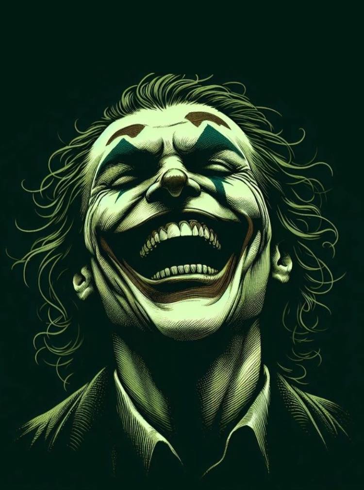 Clown Portrait Laughing Print Poster