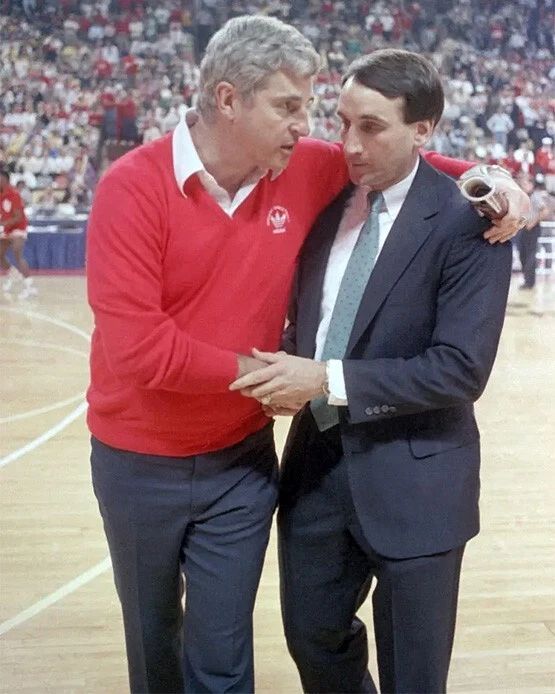 Coaches Bobby Knight And Mike Krzyzewski Glossy Magnet 1987 Ncaa Tournament